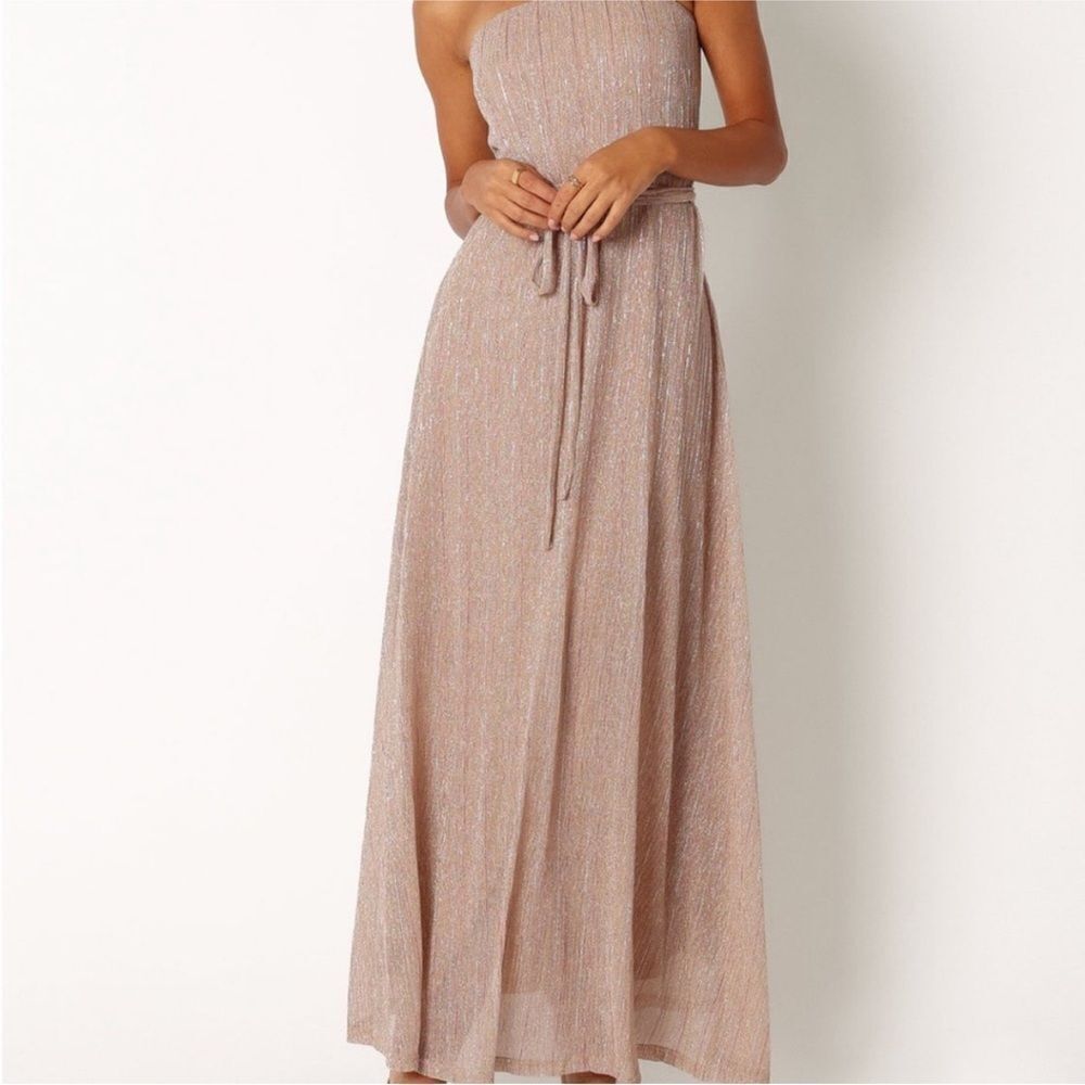 Petal & Pup NWT Elegant Strapless Shimmering Dress size M - Picture 3 of 4
